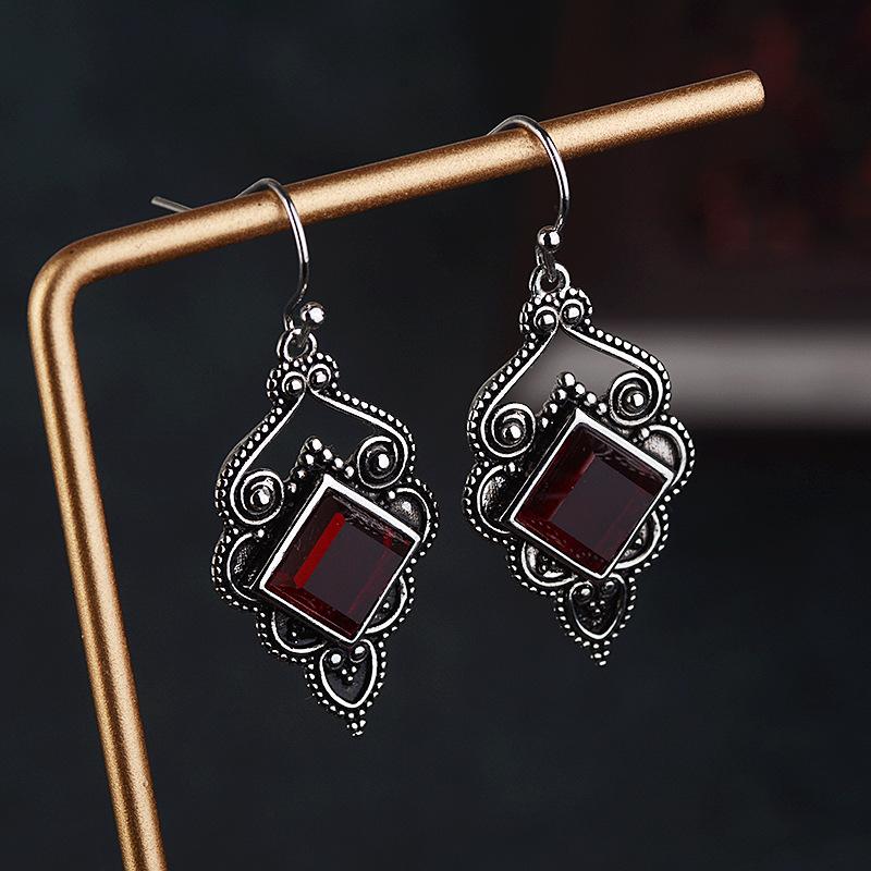 Valentine Red Stone Earrings - Floral Fawna