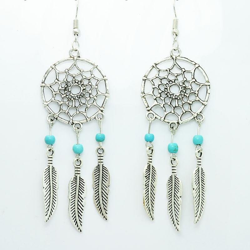 Vintage Dream Catcher Earrings - Floral Fawna
