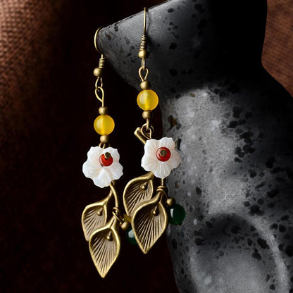 Vintage Style Flower Drop Earrings - Floral Fawna
