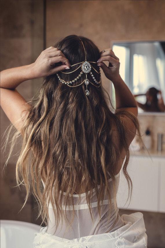 Bohemian Crystal Layer Hair Jewellery - Floral Fawna