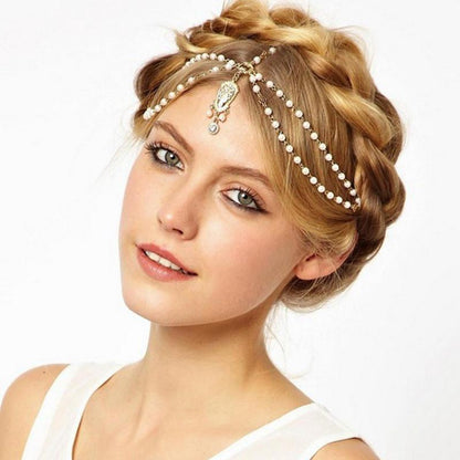 Bohemian Pearl Hair Jewelry - Floral Fawna