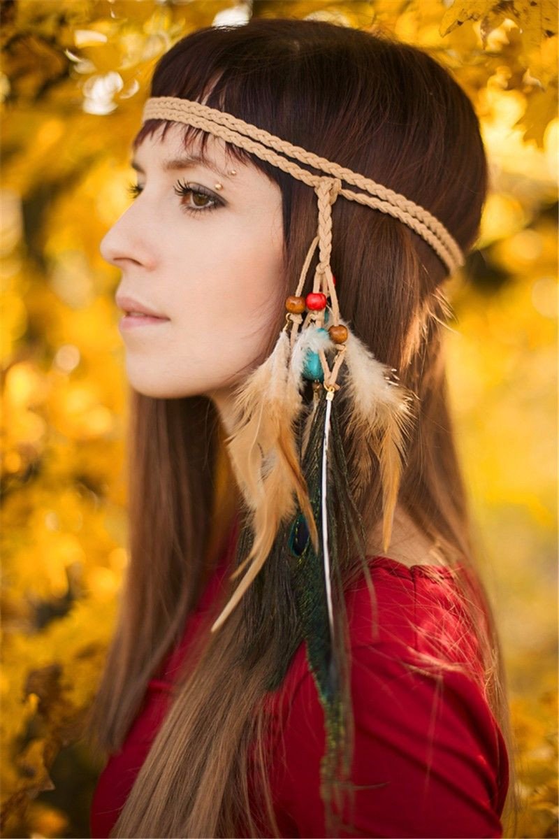 Boho hair outlet feathers