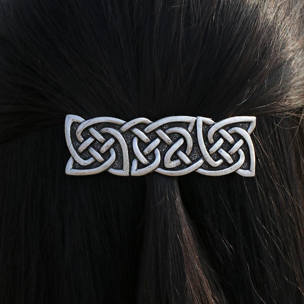Celtic Knot French Barrette - Floral Fawna