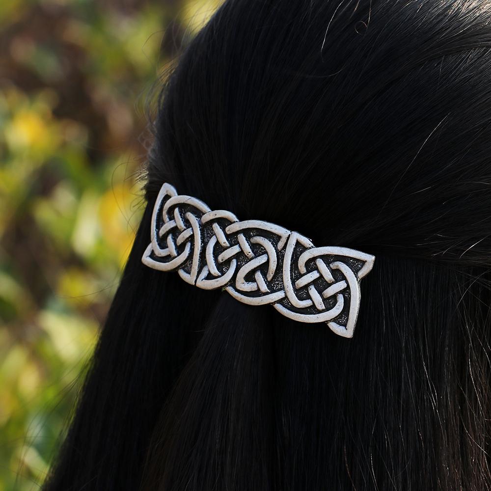 Celtic Knot French Barrette - Floral Fawna