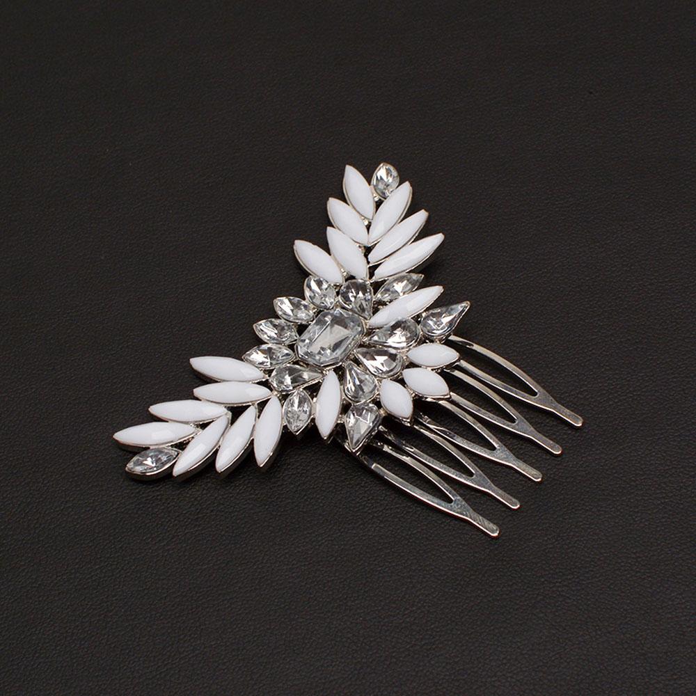 Crystal Leaves Hair Comb - Floral Fawna