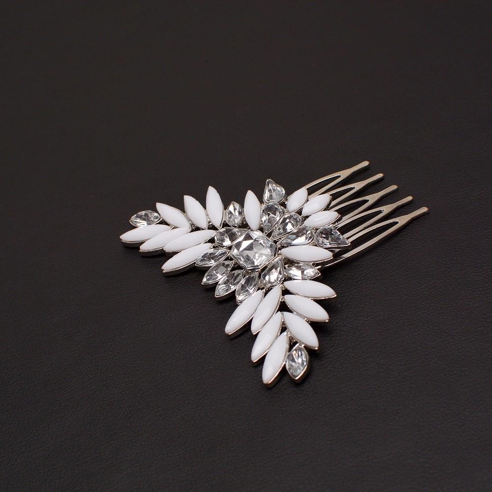 Crystal Leaves Hair Comb - Floral Fawna