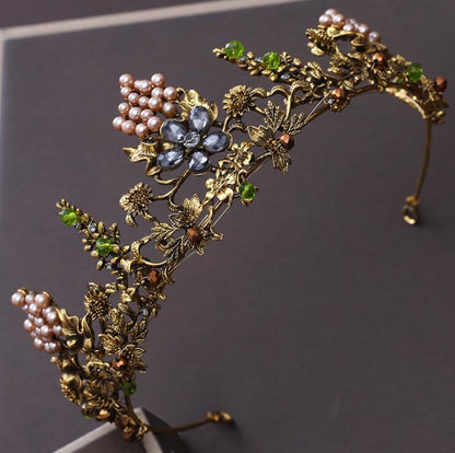 Forest Queen Tiara Headband - Floral Fawna