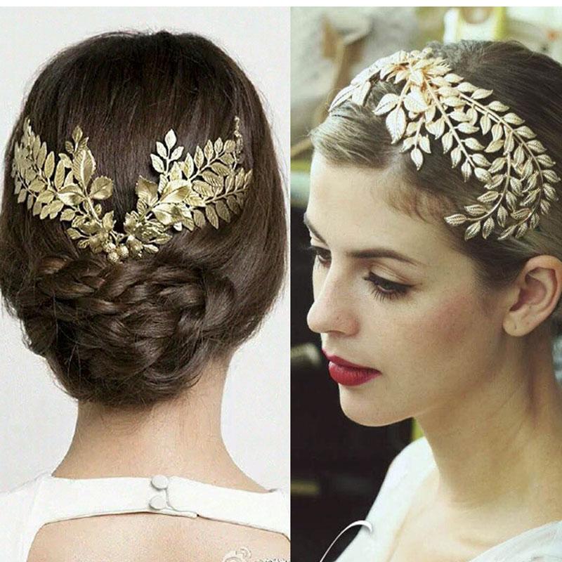 Golden Leaves Hair Jewelry - Floral Fawna