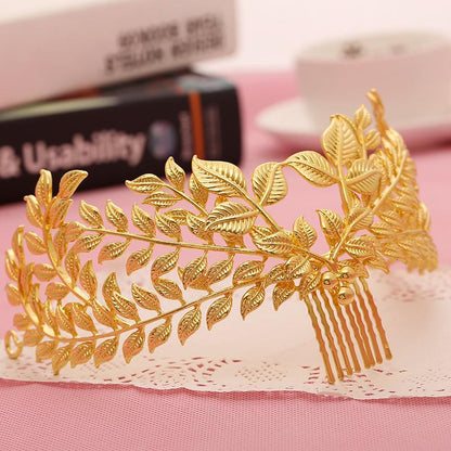 Golden Leaves Hair Jewelry - Floral Fawna