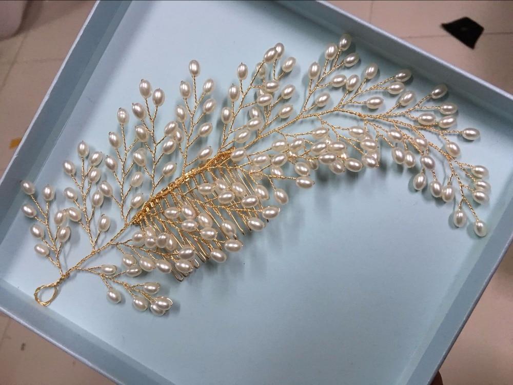 Pearl Leaf Hair Comb - Floral Fawna
