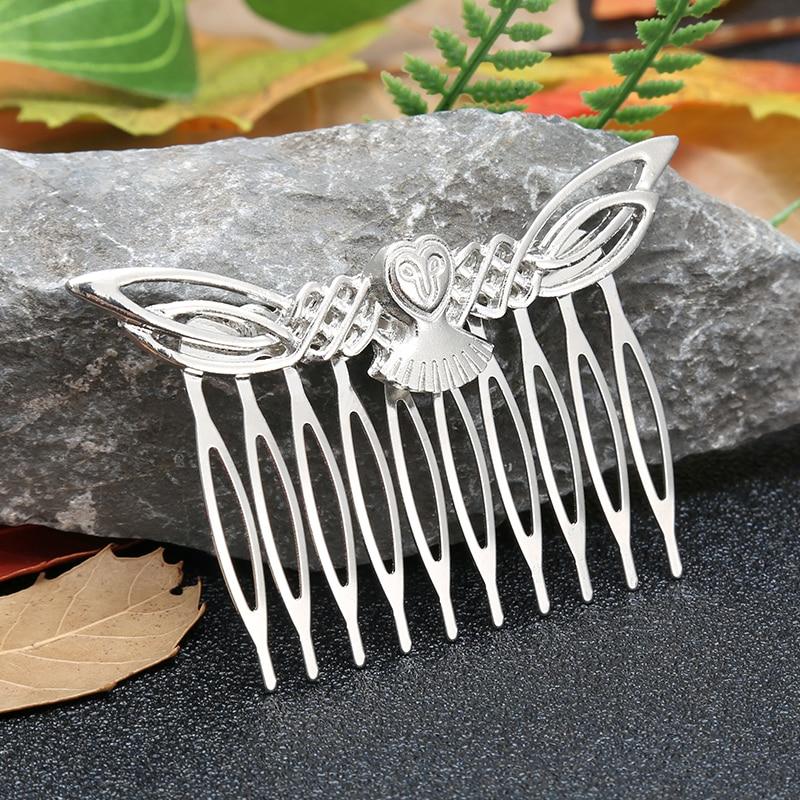 The Celtic Owl Hair Comb - Floral Fawna