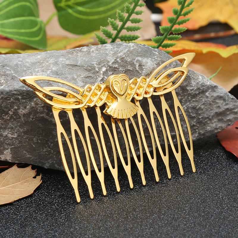 The Celtic Owl Hair Comb - Floral Fawna