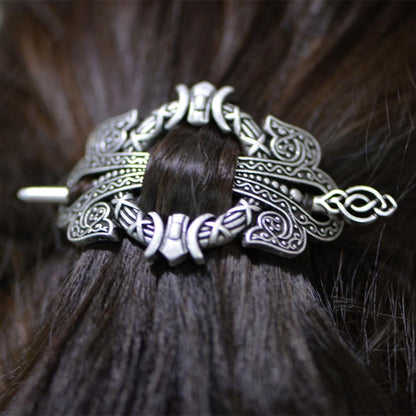 Viking Fantasy Hair Barrette - Floral Fawna