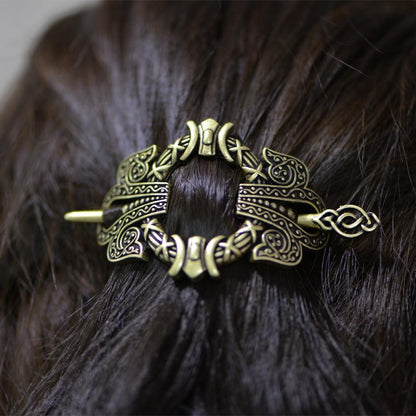 Viking Fantasy Hair Barrette - Floral Fawna