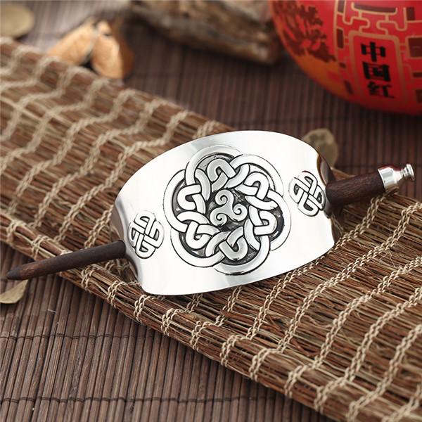 Vintage Style Ethnic Patterns Hair Barrette - Floral Fawna