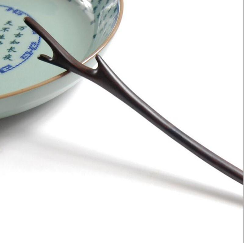 Vintage Style Sandalwood Antler Hair Stick - Floral Fawna