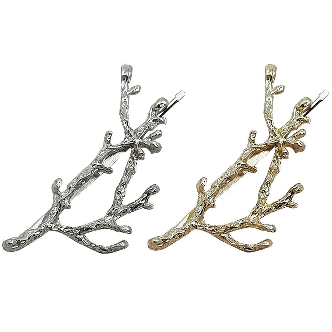 Vintage Style Tree Branch Hairpin - Floral Fawna