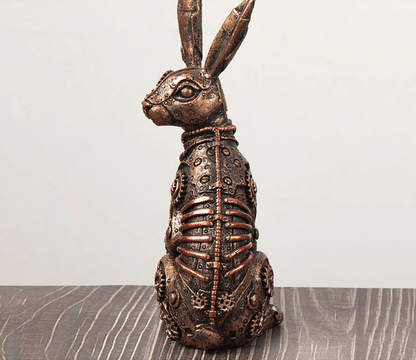 Steampunk Rabbit Sculpture - Floral Fawna