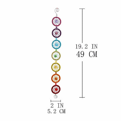 7 Chakra Dream Catcher Hanging Decoration - Floral Fawna