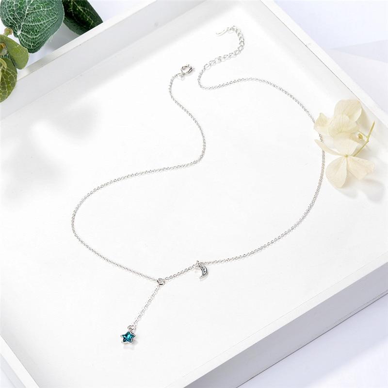 Blue Celestial Night Necklace - Floral Fawna