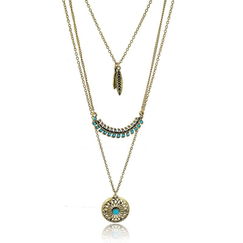 Bohemian Style Long Necklace - Floral Fawna