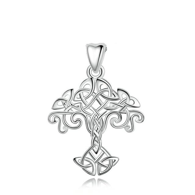 Celtic Tree Of Life Silver Necklace - Floral Fawna