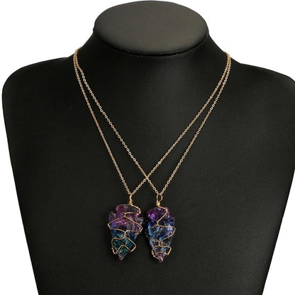 Colorful Rainbow Stone Necklace - Floral Fawna