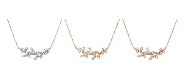 Dainty Crystal Tree Branch Necklace - Floral Fawna