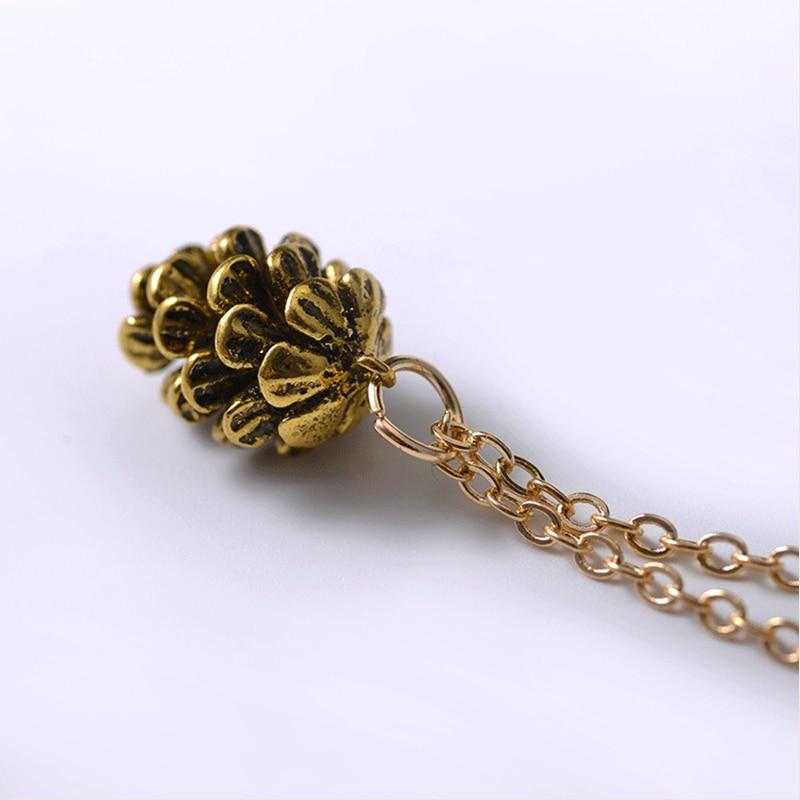 Dainty Pine Cone Necklace - Floral Fawna
