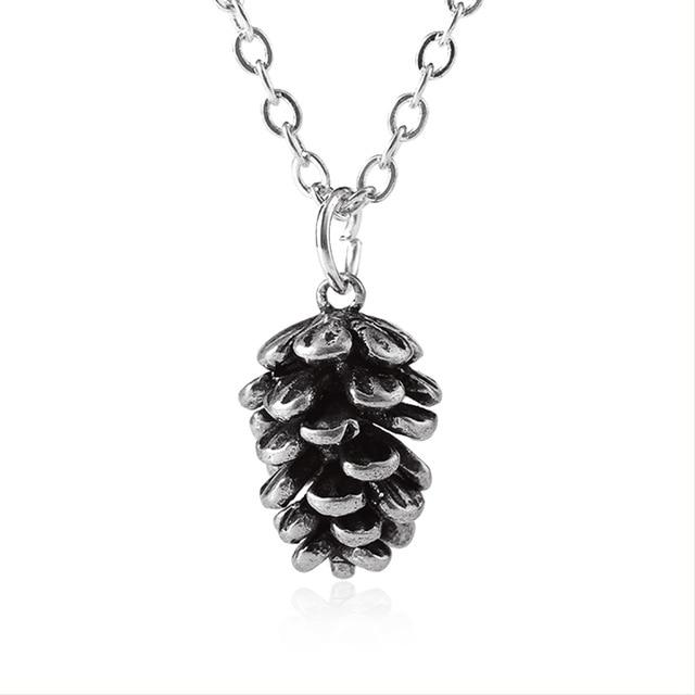 Dainty Pine Cone Necklace - Floral Fawna