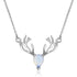 Elk Moonstone Sterling Silver Necklace - Floral Fawna