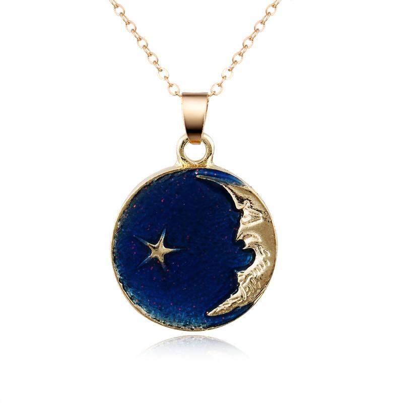 Enchanting Crescent Moon Necklace - Floral Fawna