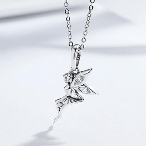 Flower Fairy Sterling Silver Necklace - Floral Fawna