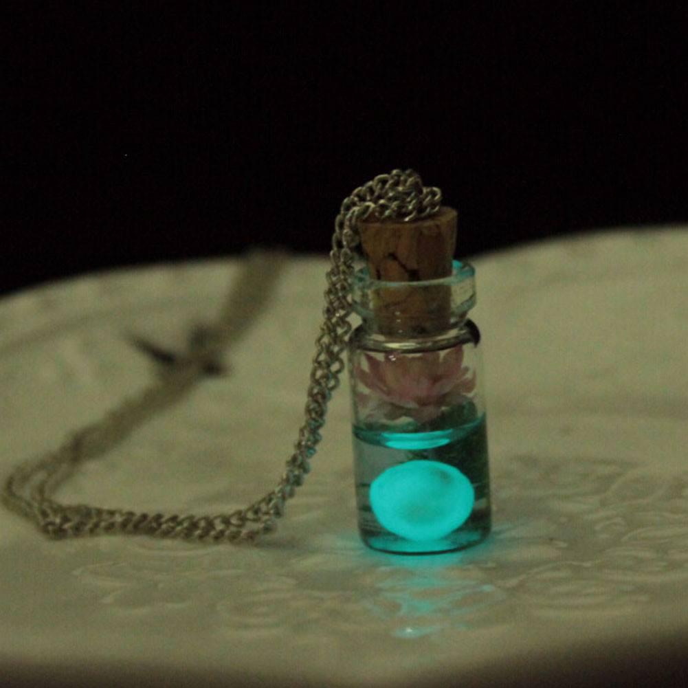 Glow In The Dark Lotus Wish Necklace - Floral Fawna