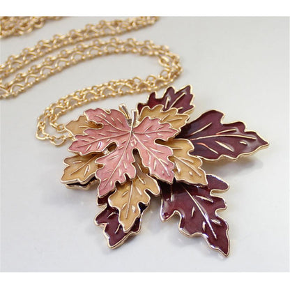 Golden Maple Leaf Necklace - Floral Fawna