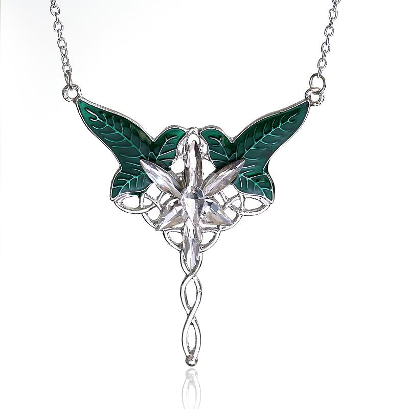 Green Elven Goddess Necklace - Floral Fawna