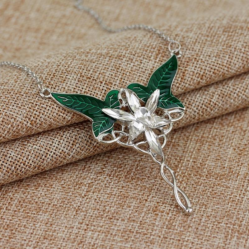 Green Elven Goddess Necklace - Floral Fawna