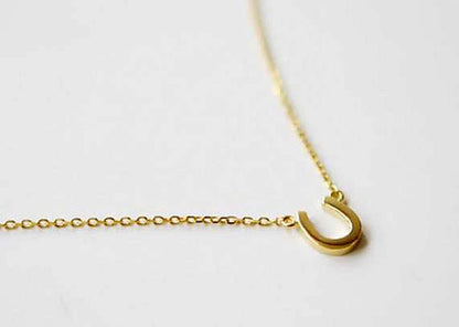 Horseshoe Lucky Necklace - Floral Fawna
