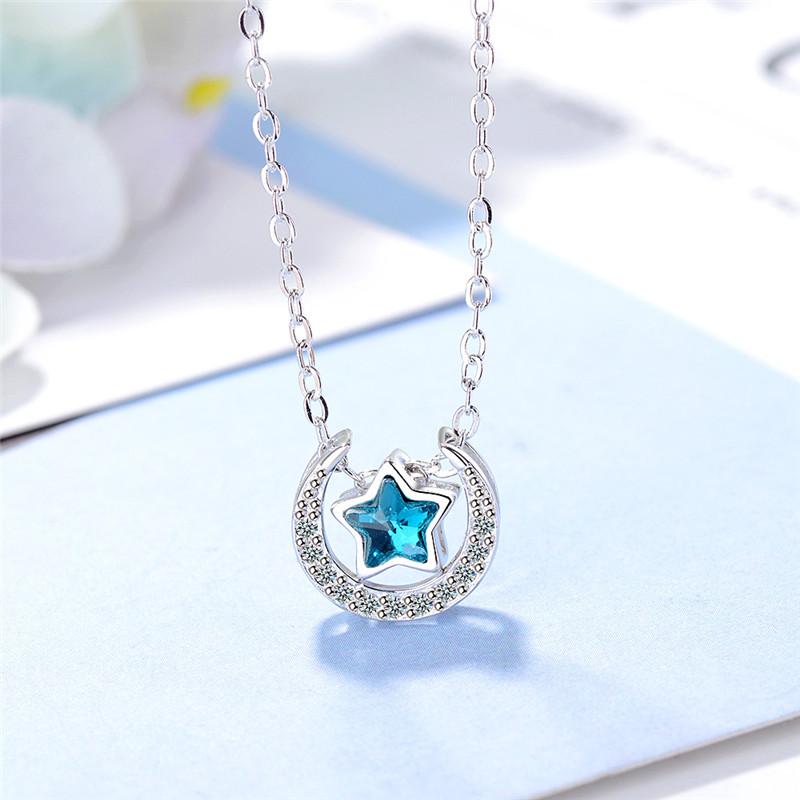 Lovely Moon &amp; Star Necklace - Floral Fawna