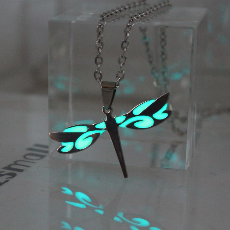 Magical Glow In The Dark Dragonfly Necklace - Floral Fawna