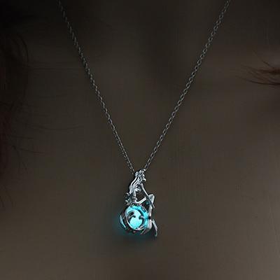 Magical Glow In The Dark Mermaid Necklace - Floral Fawna