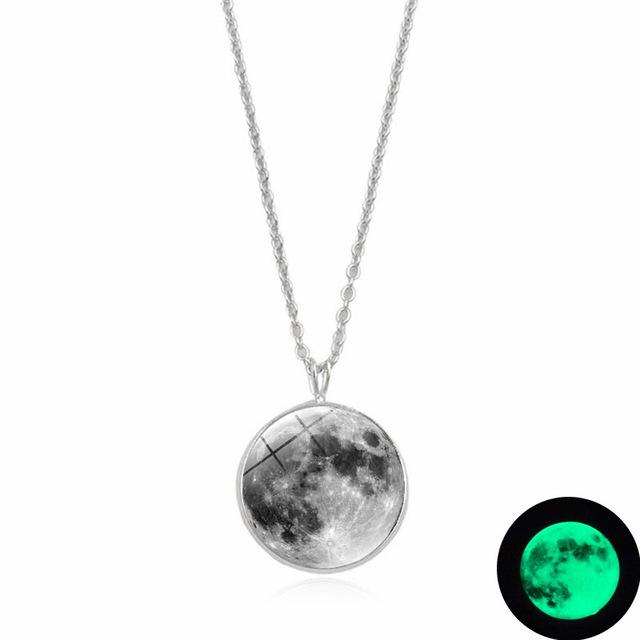 Glow in the store dark moon pendant