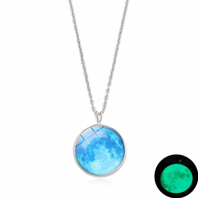 Magical Glow In The Dark Moon Necklace - Floral Fawna