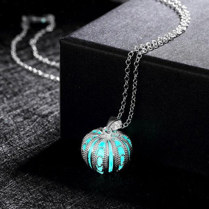 Magical Glow In The Dark Pumpkin Necklace - Floral Fawna