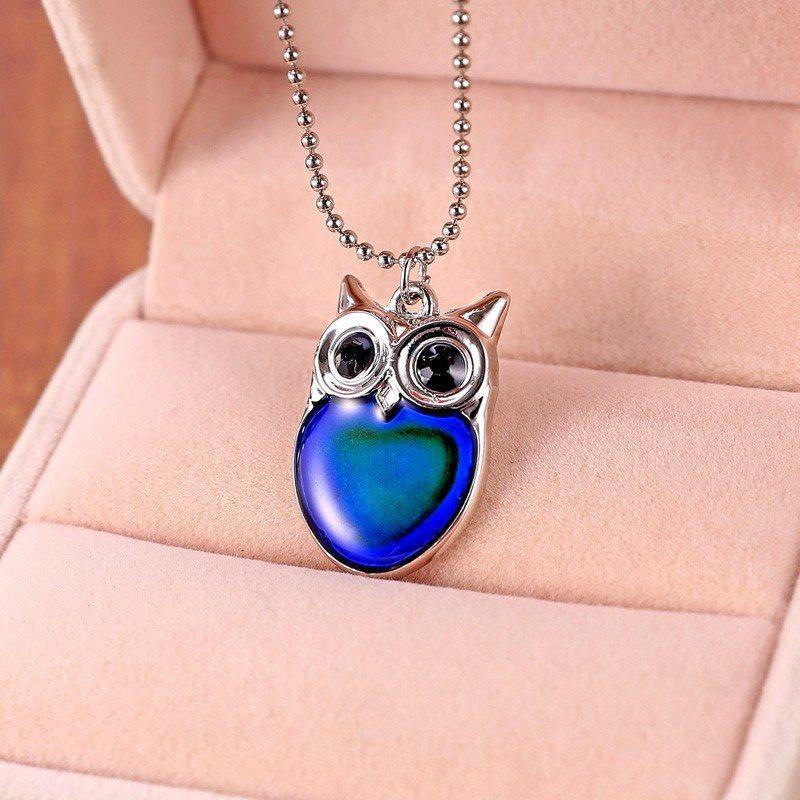 Magical Owl Mood Necklace - Floral Fawna