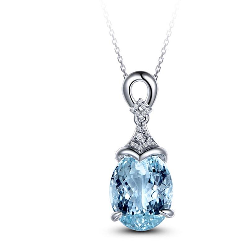 Mermaid Aquamarine Silver Necklace - Floral Fawna