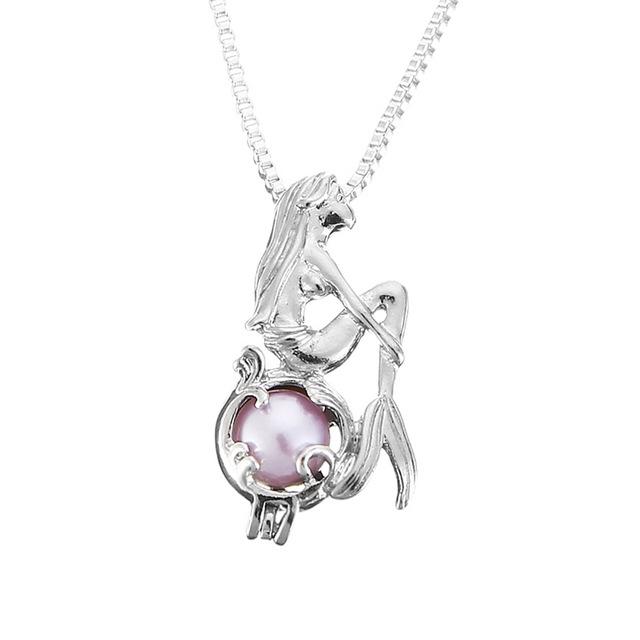 Mermaid Pearl Locket Necklace - Floral Fawna