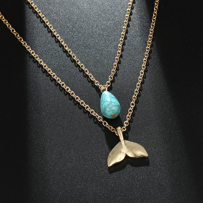 Mermaid Turquoise Necklace - Floral Fawna