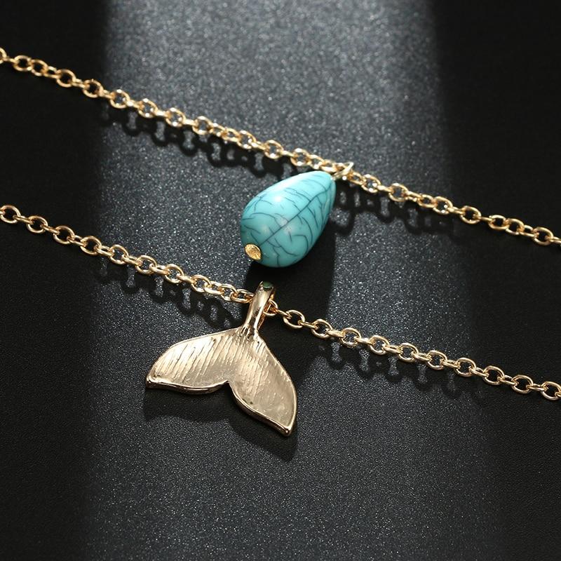 Mermaid Turquoise Necklace - Floral Fawna