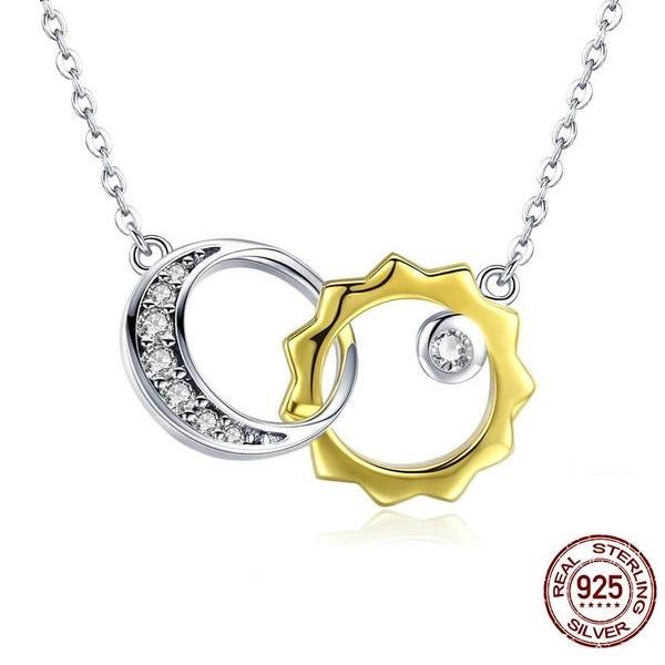 Moon &amp; Sun Love Story Necklace - Floral Fawna